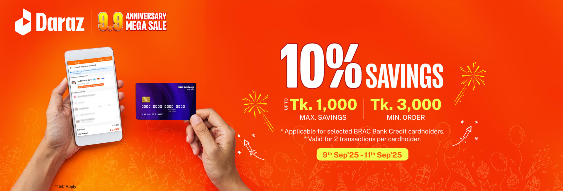 daraj 9.9 Mega sale banner